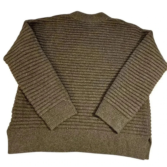 Madewell Elsmere Pullover Crewneck Sweater Size XS Brown Ribbed Wool Blend Soft - Picture 5 of 10